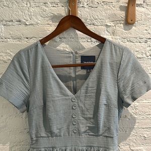 Adorable soft teal modcloth dress with lined skirt and pockets
